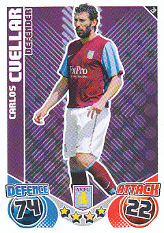 Carlos Cuellar Aston Villa 2010/11 Topps Match Attax #20